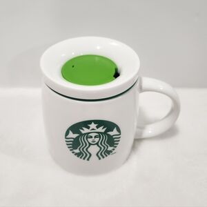 Starbucks 2011 White Green Black  Rare Chubby Travel Coffee Cup Mug 16 Oz
